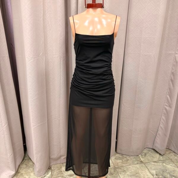 VESTIDO LARGO TIRA FINA CON TUL