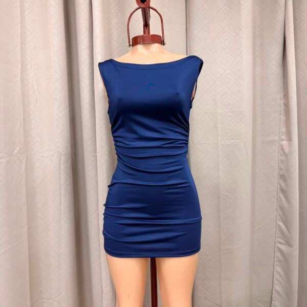 VESTIDO LYCRA CON FRUNCE