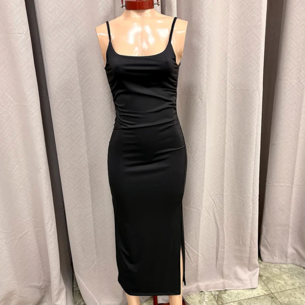 VESTIDO BASICO CON FRUNCE