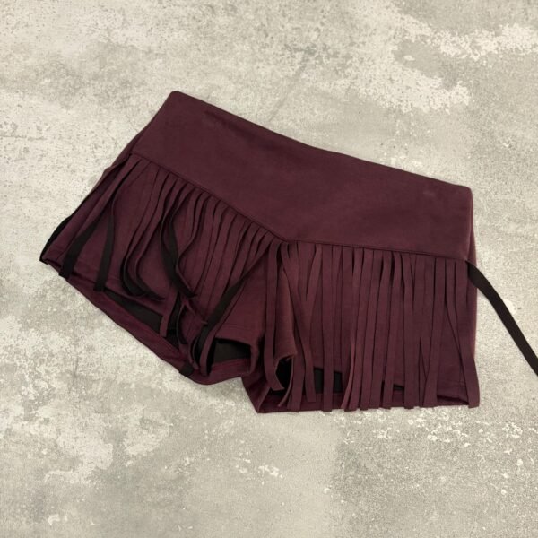 SHORT POLLERA TIRAS GAMUZA