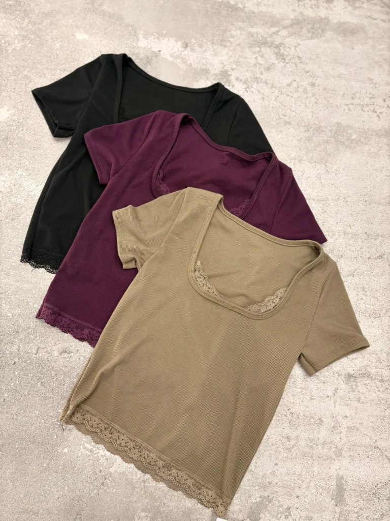 REMERA MORLEY CON ENCAJE - vista 1
