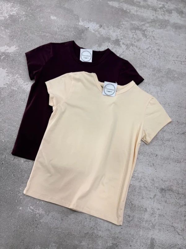 REMERA BASICA MODAL CON ALGODON