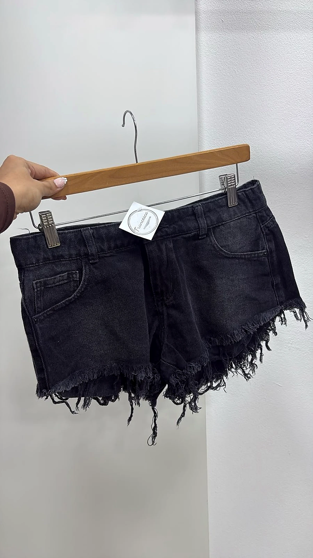 SHORT DENIM BLACK