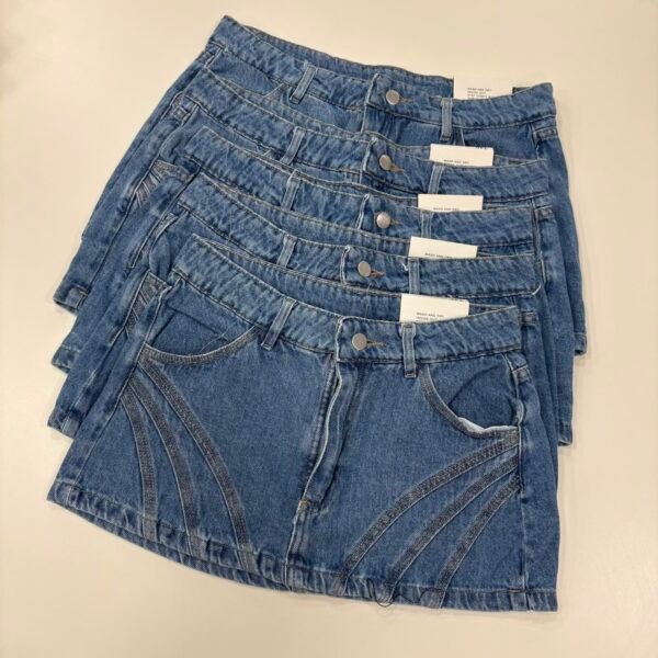 MINI DENIM BORDADO TIRAS