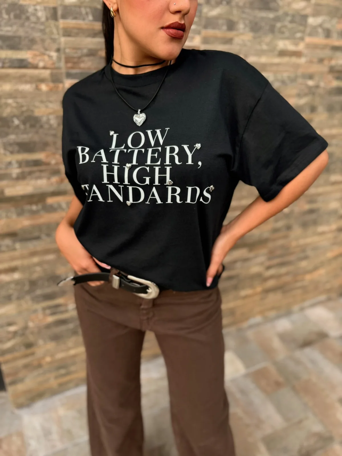 REMERA ALGODON LOW BATTERY