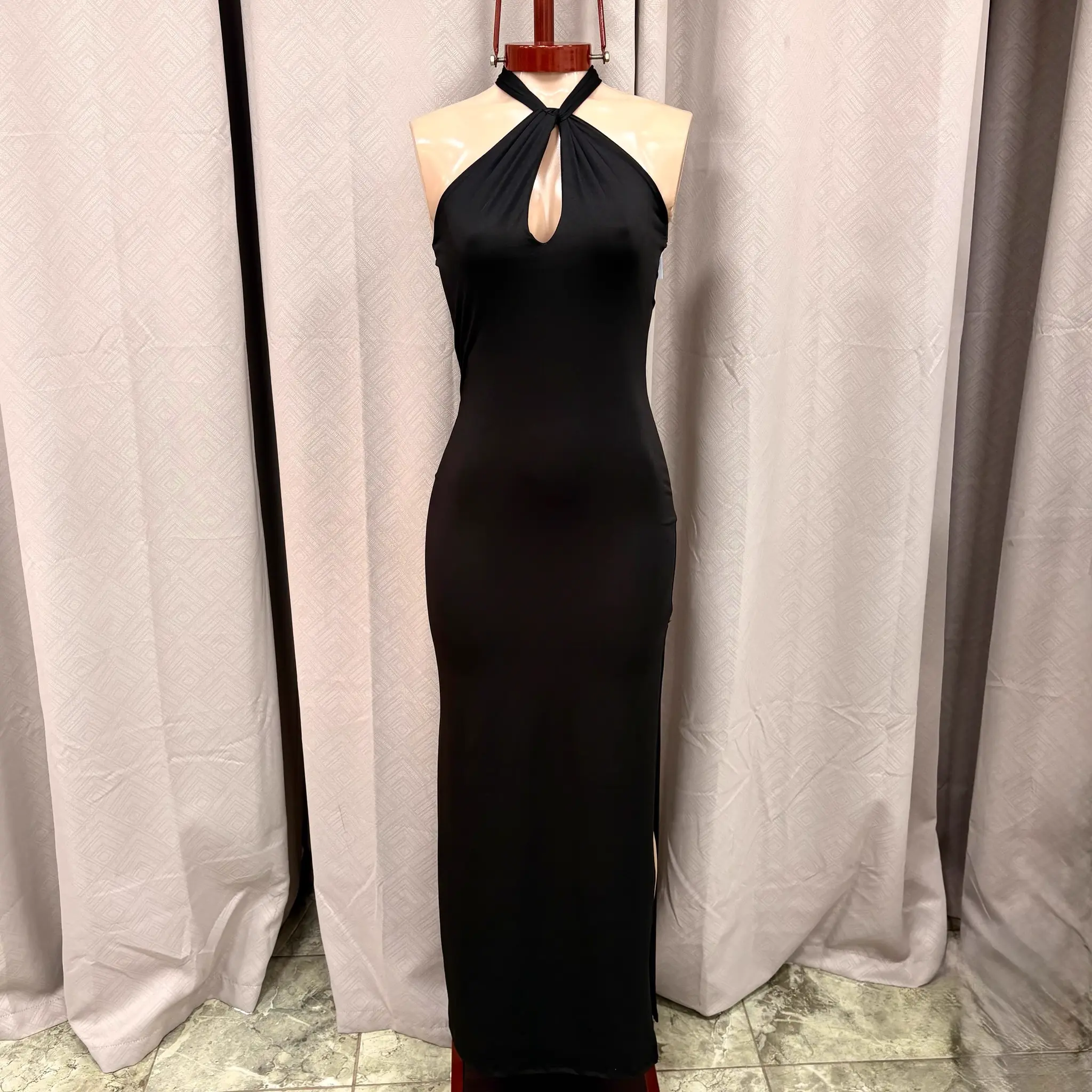 VESTIDO LARGO PARA ATAR DE LYCRA