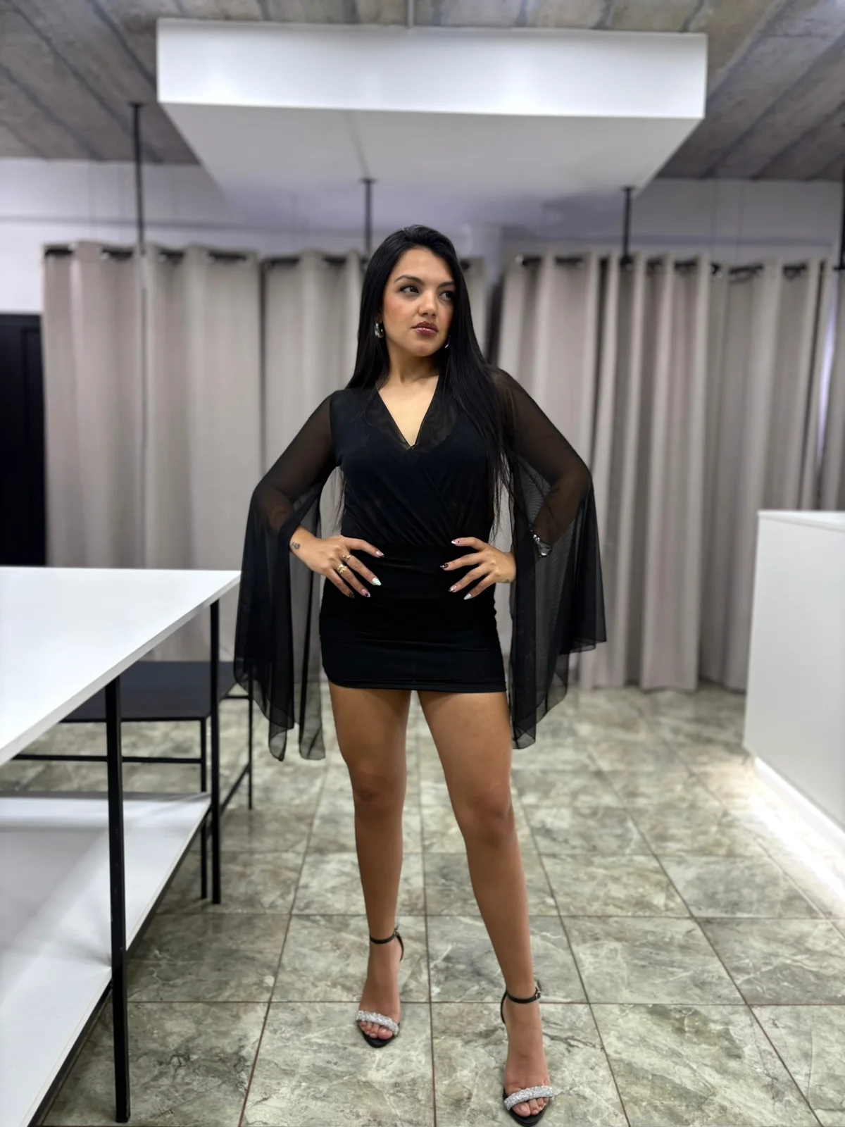 VESTIDO LYCRA CON TUL